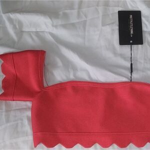 Summer pink/coral/orange Bright Barbie beach color Halter Top size 10